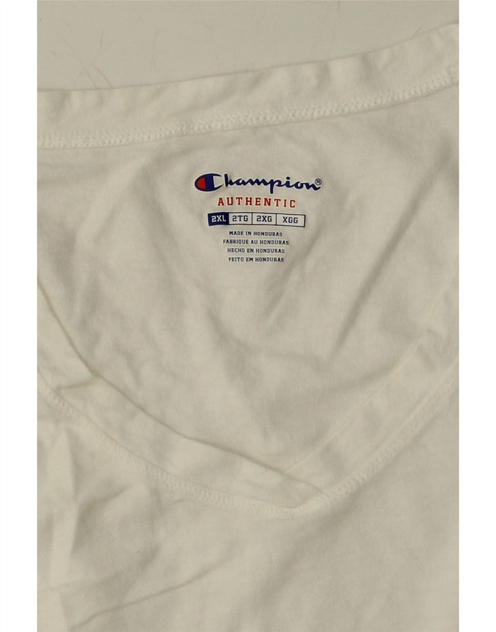 CHAMPION Womens Vest Top UK 20 2XL White Cotton Vintage Champion and Second-Hand Champion from Messina Hembry 
