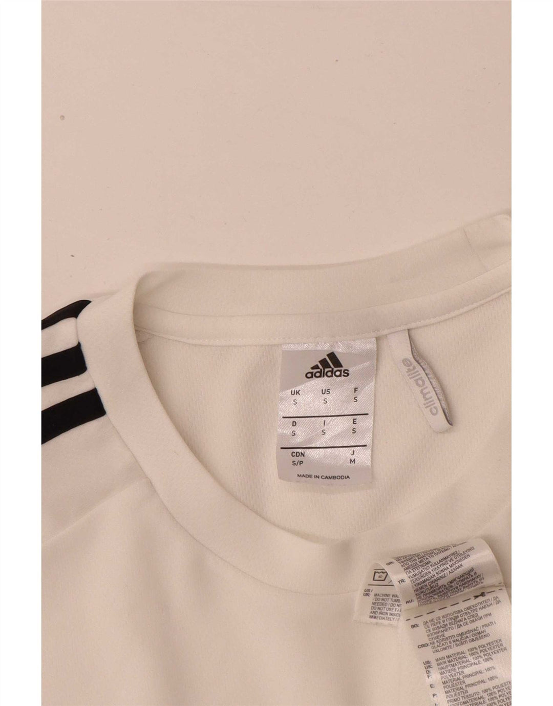 T-shirt da uomo Adidas Top Small bianca in poliestere sportiva