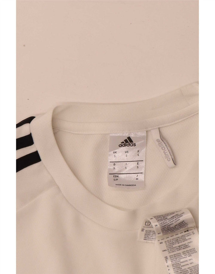 T-shirt da uomo Adidas Top Small bianca in poliestere sportiva