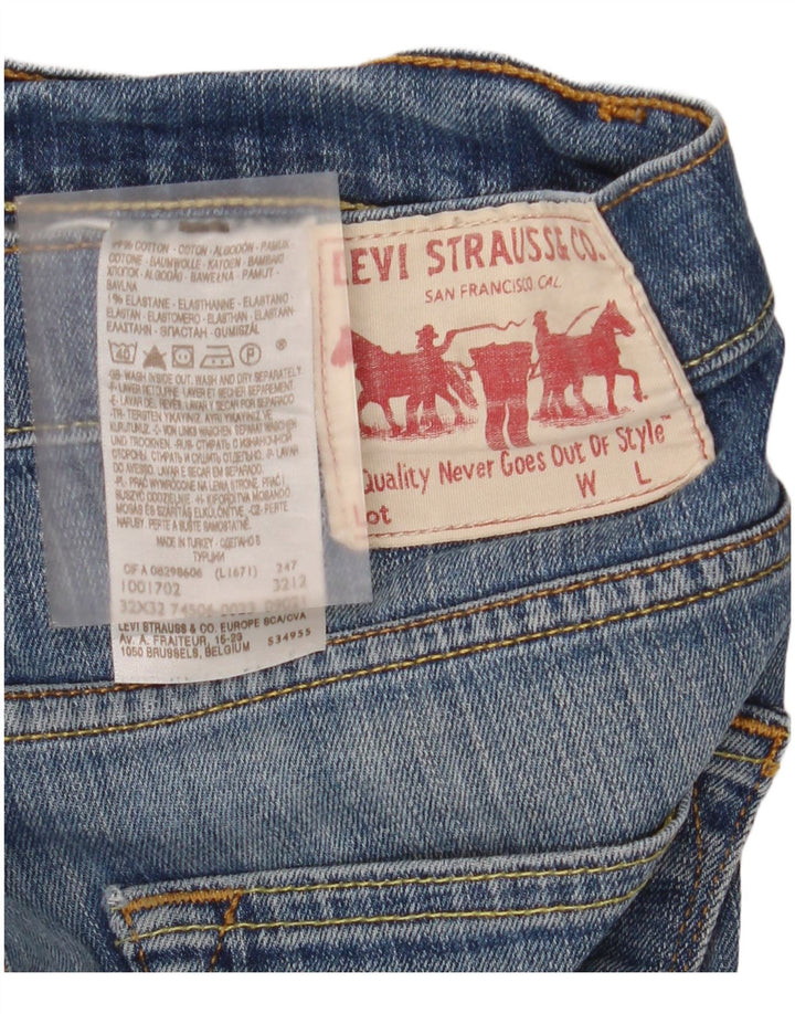 Jeans dritti da uomo Levi's W32 L32 in cotone blu