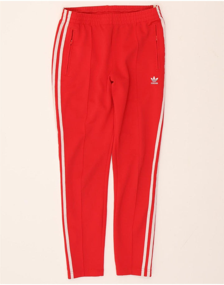 Pantaloni da tuta da donna ADIDAS UK 10 piccoli poliestere rosso