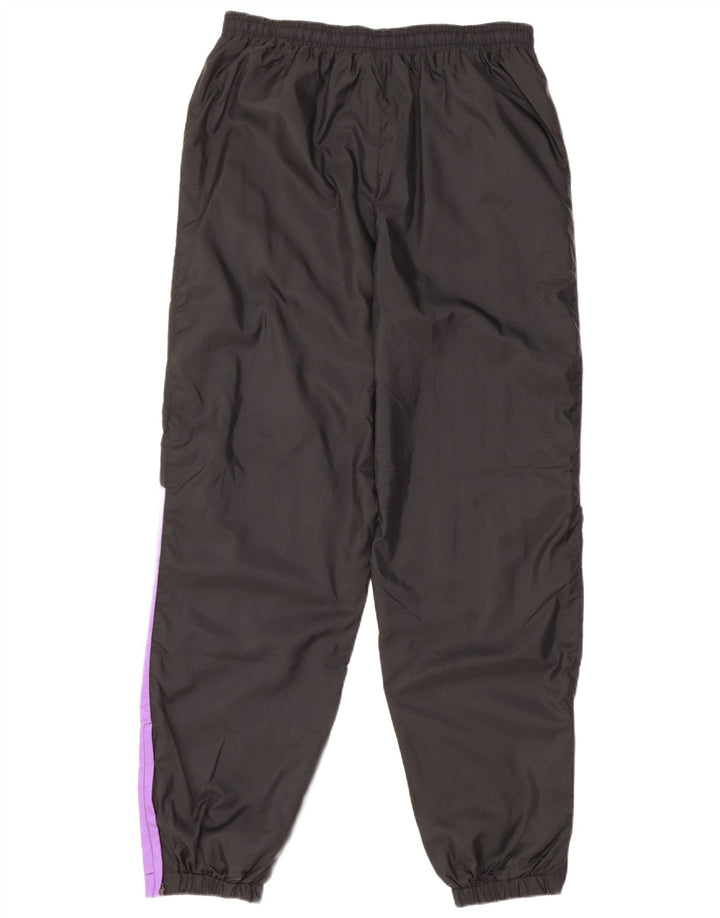 Pantaloni da tuta vintage da uomo Joggers Nylon color block medio nero