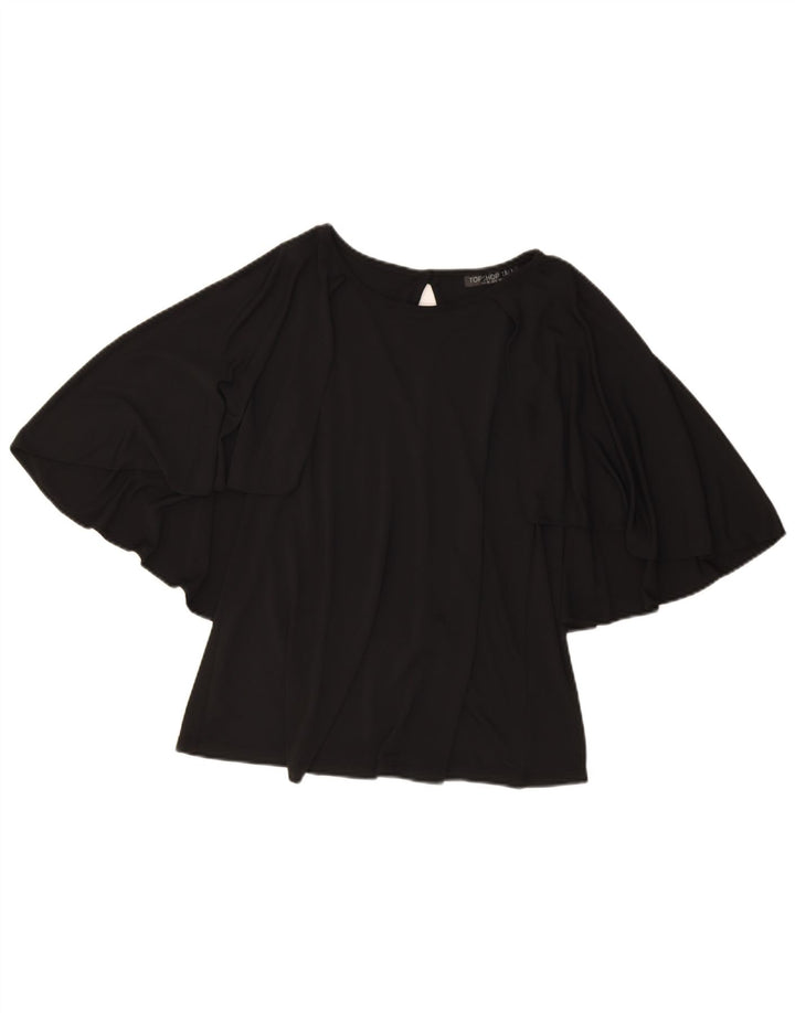 Topshop Camicetta a pipistrello da donna Top UK 10 Small Poliestere nero