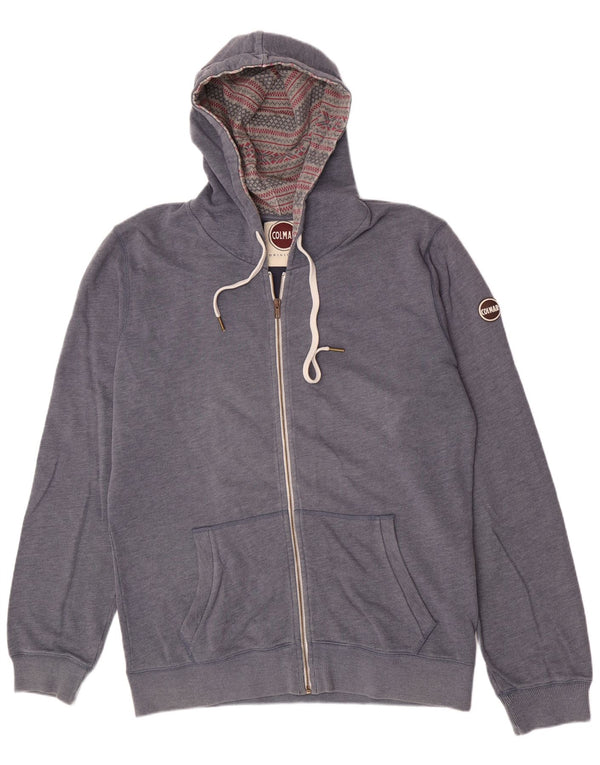 Maglione con cappuccio e zip da uomo Colmar XL in cotone blu navy