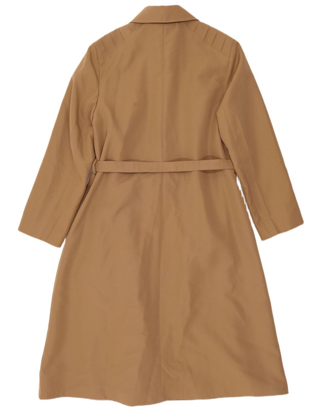 Trench vintage da donna UK 14 classico in poliestere marrone medio