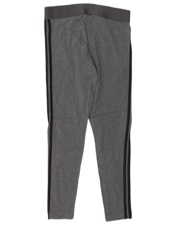 Leggings da donna ADIDAS UK 12/14 Cotone grigio medio
