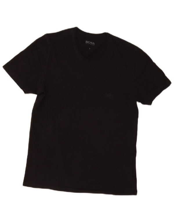 T-shirt da uomo Hugo Boss Top piccola in cotone nero