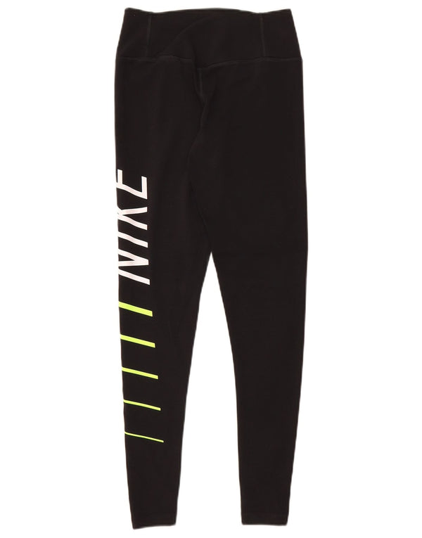 Leggings grafici da donna Nike Dri Fit UK 4 XS cotone nero