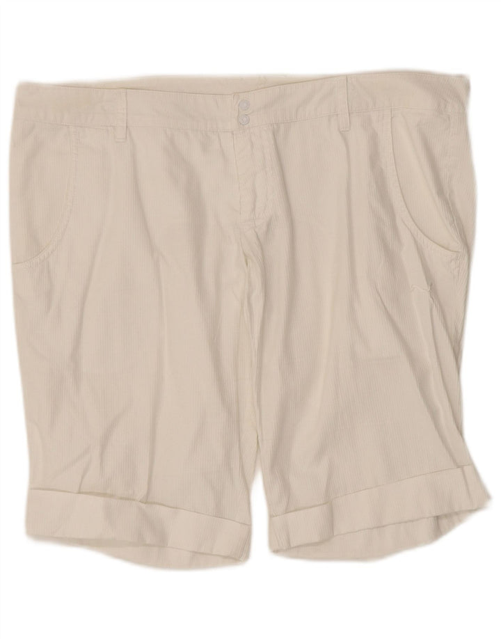 Pantaloncini casual da donna Puma UK 14 Large W36 a righe bianche