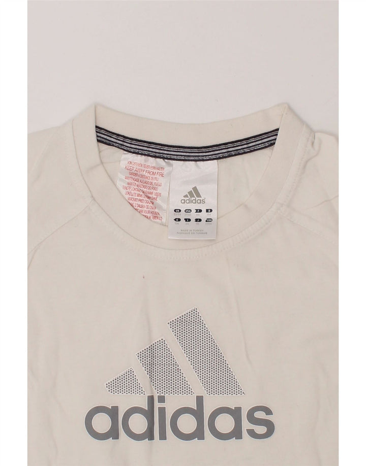 ADIDAS Boys Graphic T-Shirt Top 3-4 Years White Cotton Vintage Adidas and Second-Hand Adidas from Messina Hembry 