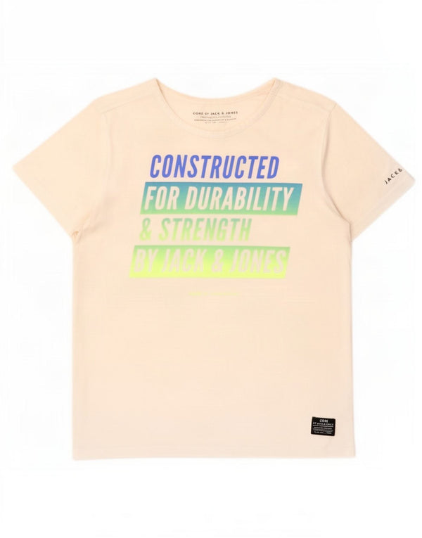 Jack & Jones - Maglietta grafica Core da uomo, grande, bianco sporco