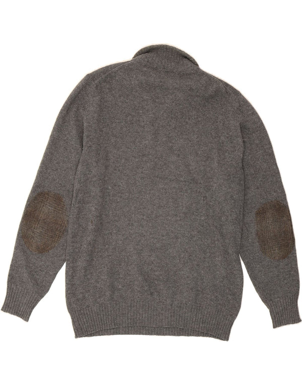 ETRO Mens Zip Neck Jumper Sweater XL Grey Wool