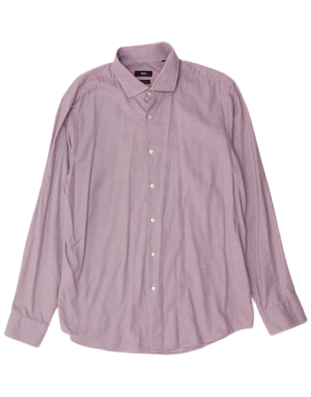 Camicia da uomo vestibilità regolare Hugo Boss taglia 44 XL cotone viola