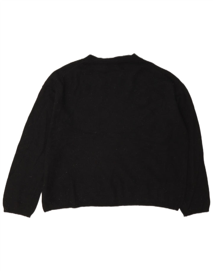 Maglione girocollo oversize da donna Zara UK 10 piccolo in lana nera