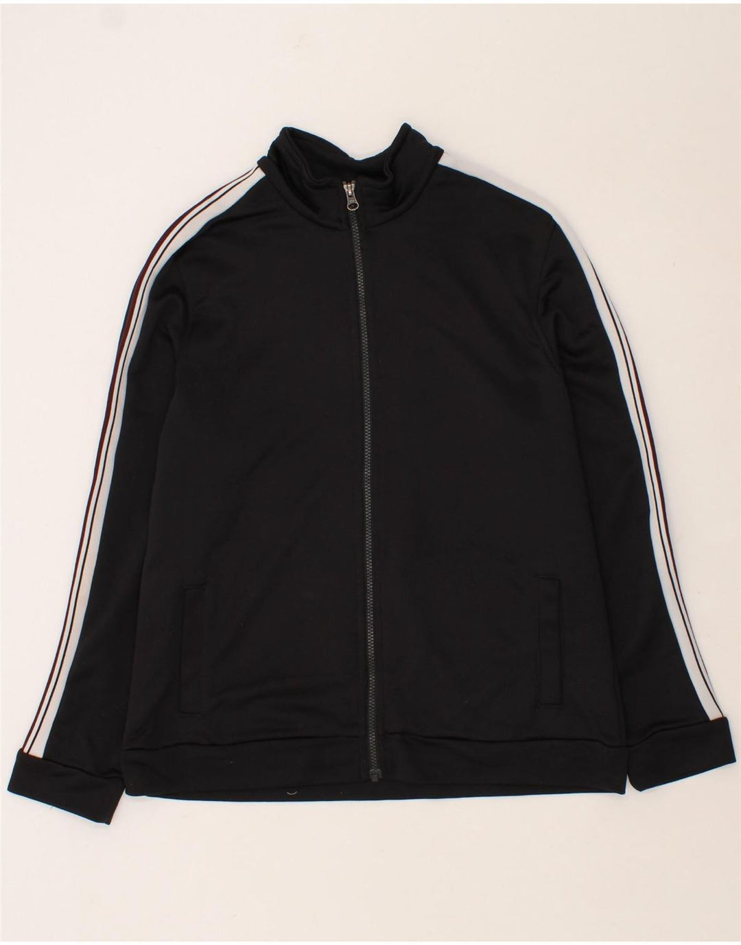VINTAGE Womens Tracksuit Top Jacket IT 44/46 Large Black Polyester Vintage Vintage and Second-Hand Vintage from Messina Hembry 