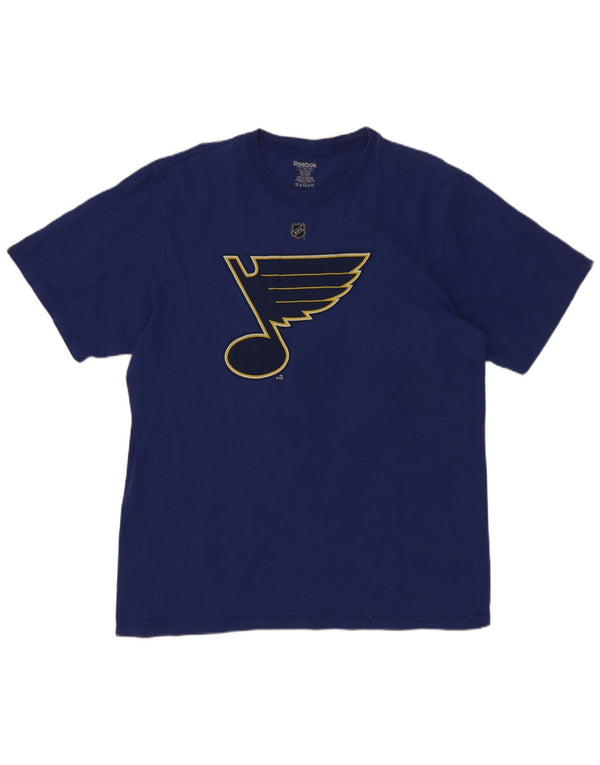 T-shirt grafica Reebok da uomo St. Louis Blues XL in cotone blu