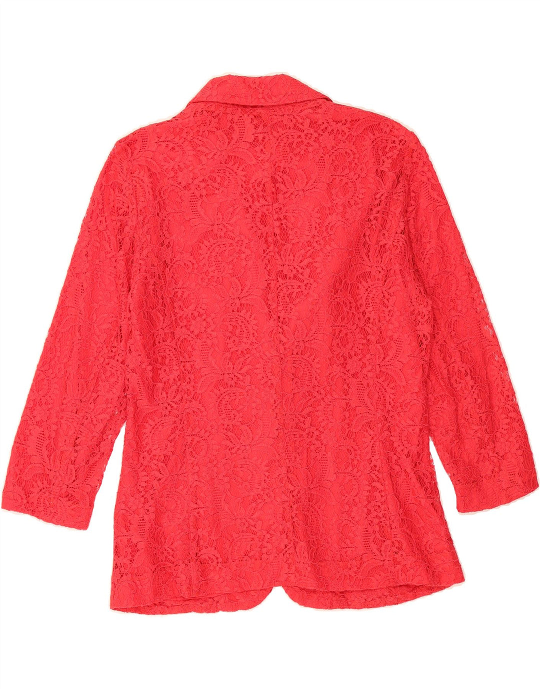 BENETTON Womens 3/4 Sleeve 2 Button Blazer Jacket IT 46 Large Red Vintage Benetton and Second-Hand Benetton from Messina Hembry 