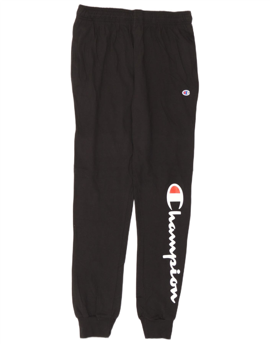 Pantaloni da tuta con grafica Champion da uomo, pantaloni da jogging, cotone medio nero