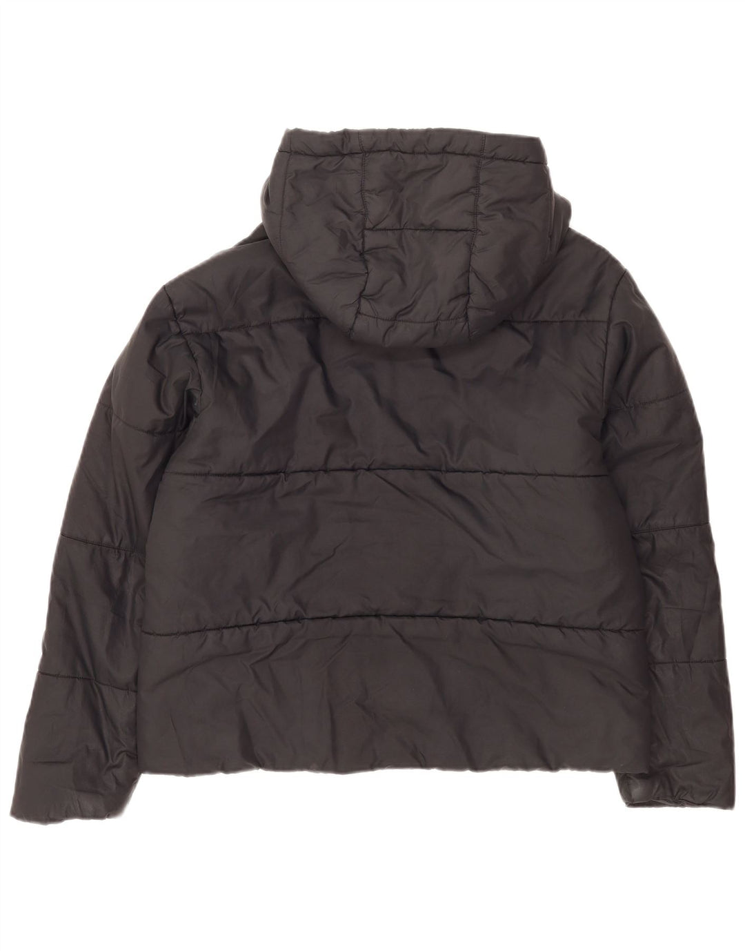 Giacca imbottita reversibile con cappuccio Nike da donna UK 16 grande poliestere nero