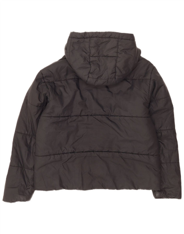 Giacca imbottita reversibile con cappuccio Nike da donna UK 16 grande poliestere nero