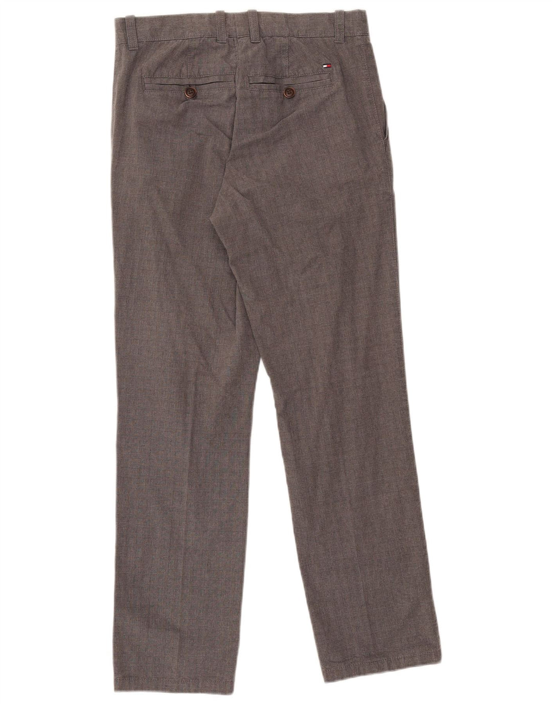 Pantaloni chino dritti da uomo Tommy Hilfiger W30 L30 in cotone grigio