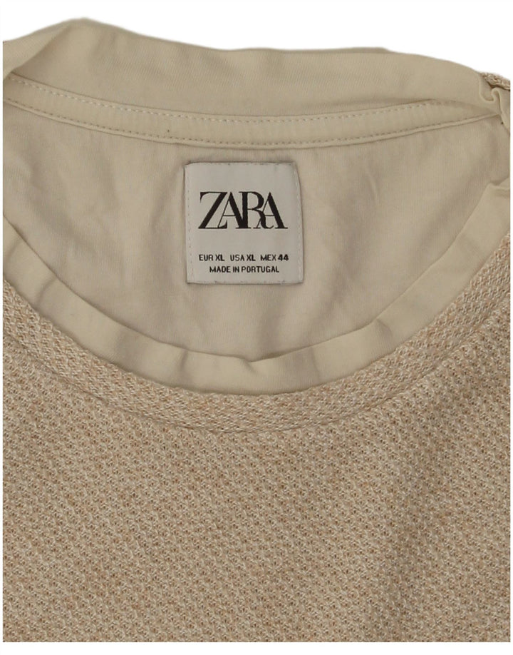 T-shirt Zara da uomo Top XL Beige