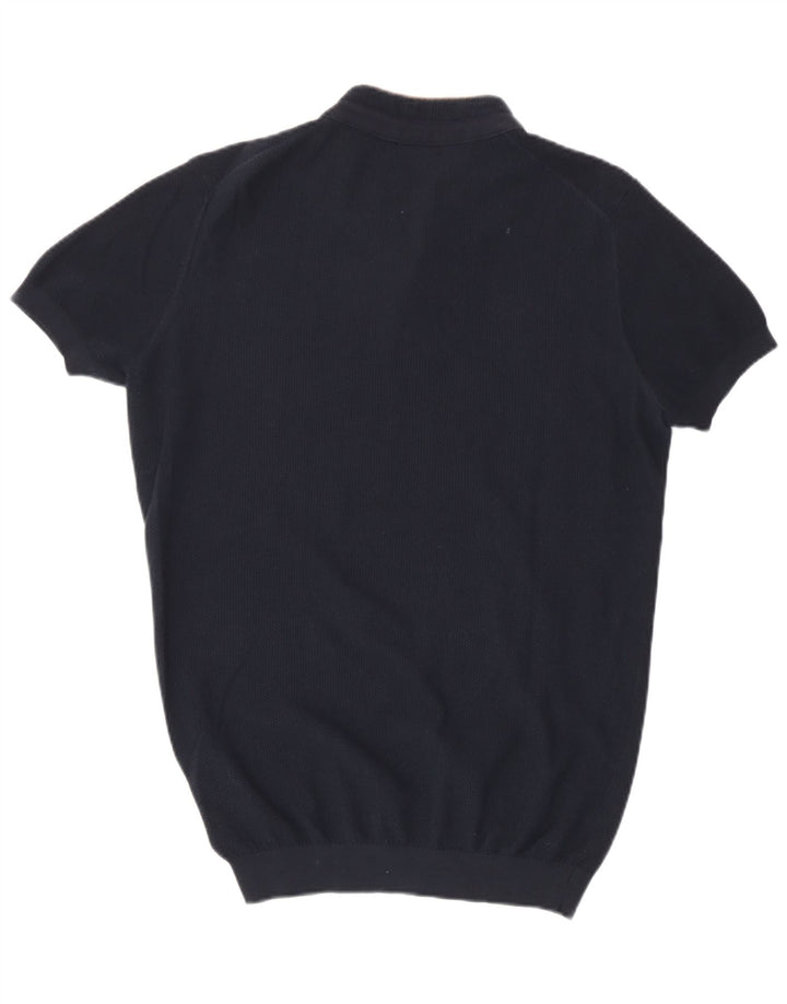 Polo da uomo Massimo Dutti in cotone blu navy medio