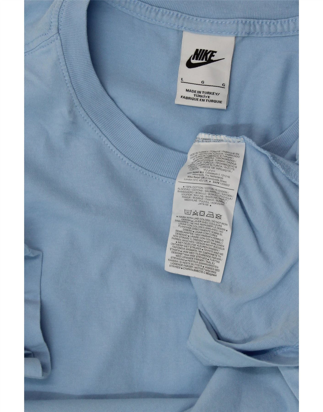 T-shirt da donna NIKE Top UK 16 grande cotone blu