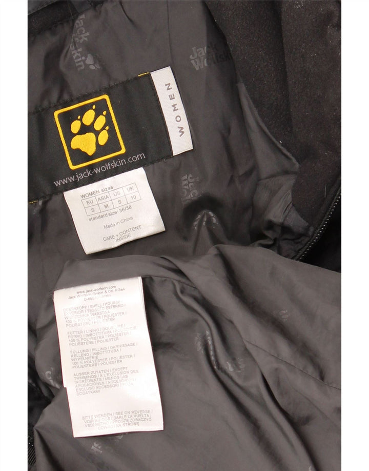 Cappotto imbottito oversize da donna Jack Wolfskin UK 10 piccolo poliestere nero