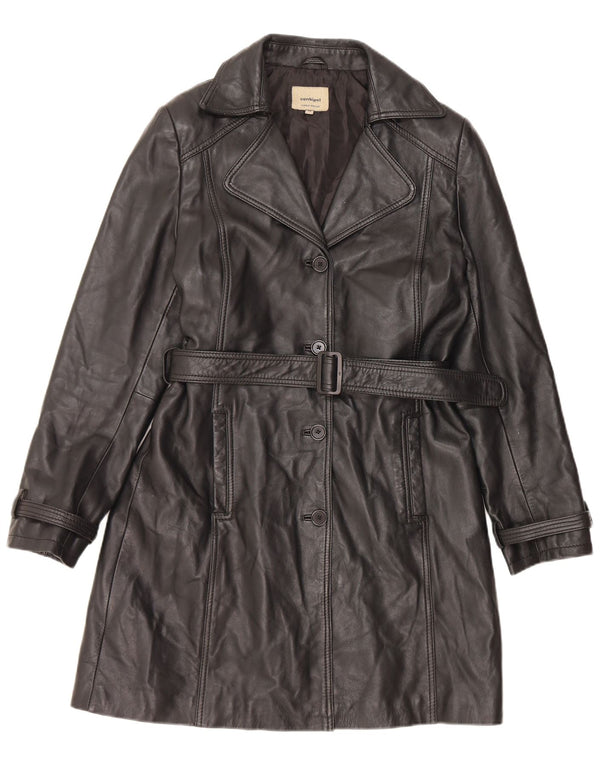 Cappotto In Pelle Donna Conbipel IT 46 Large Pelle Nera