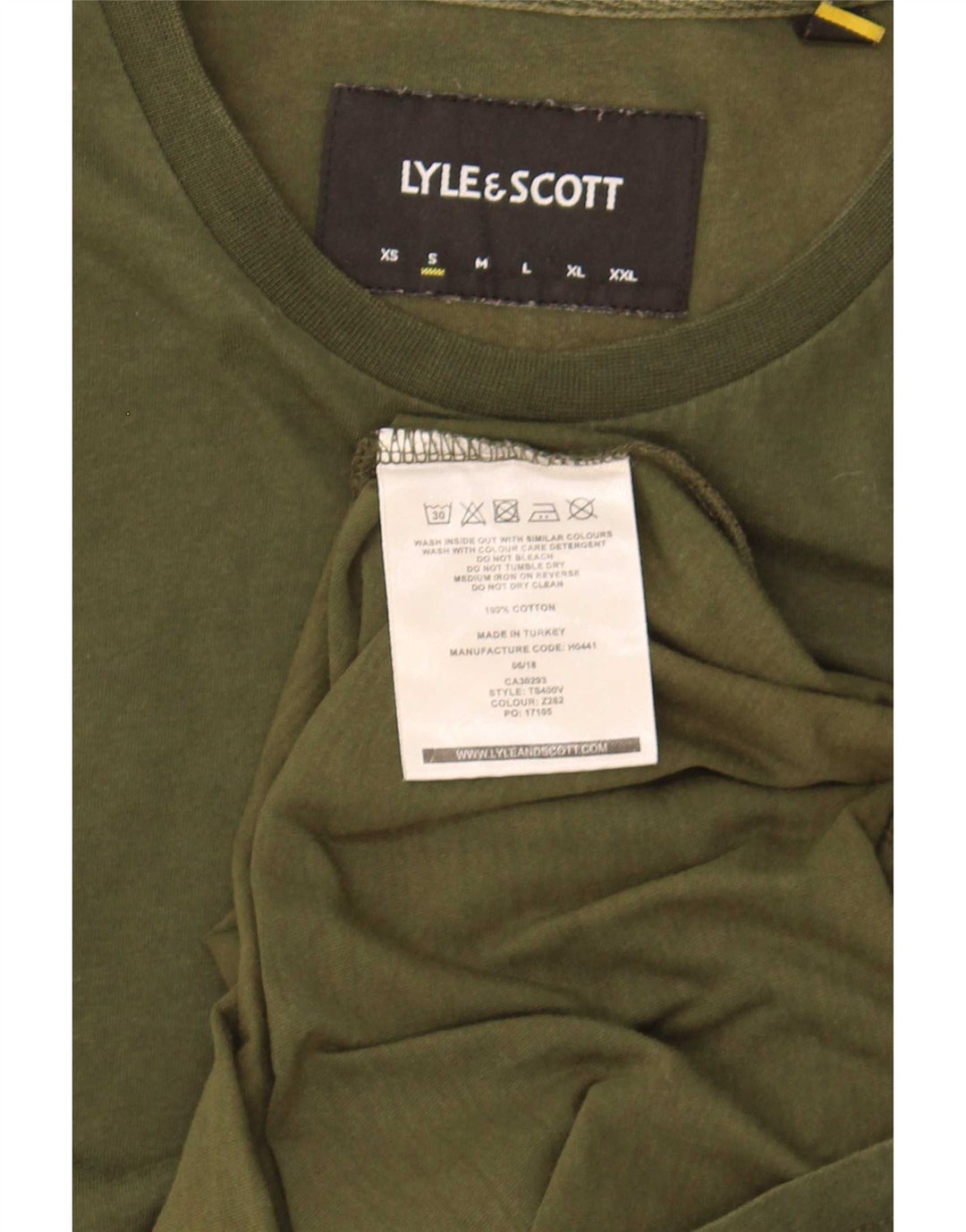T-shirt da uomo Lyle & Scott Top piccola in cotone kaki