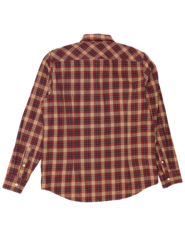 Camicia da uomo in flanella Rifle XL in poliestere a quadri rossi