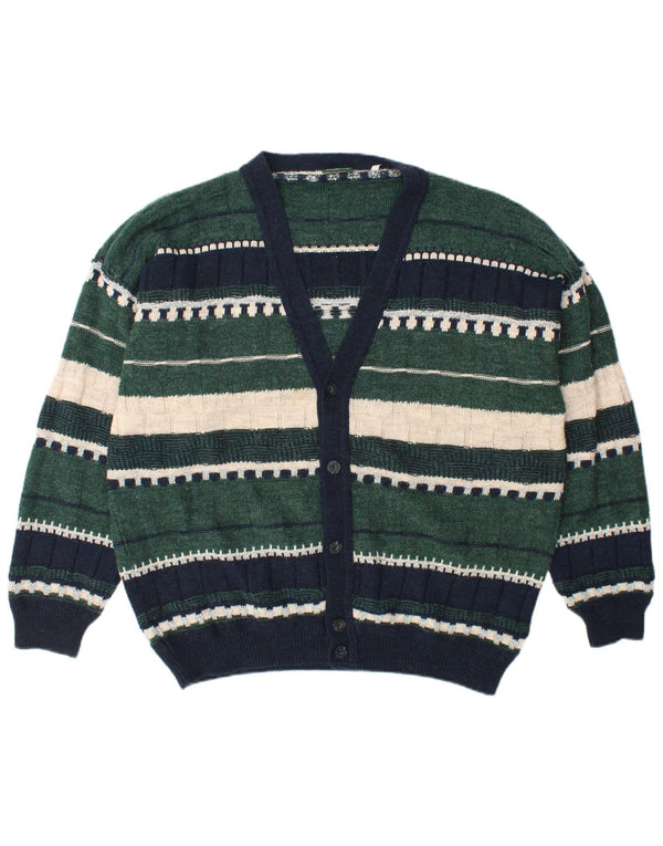 Maglione cardigan da uomo Casualland XL acrilico a righe multicolore