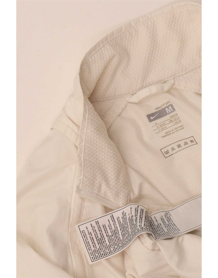Giacca superiore della tuta da donna Nike UK 10/12 poliestere bianco medio