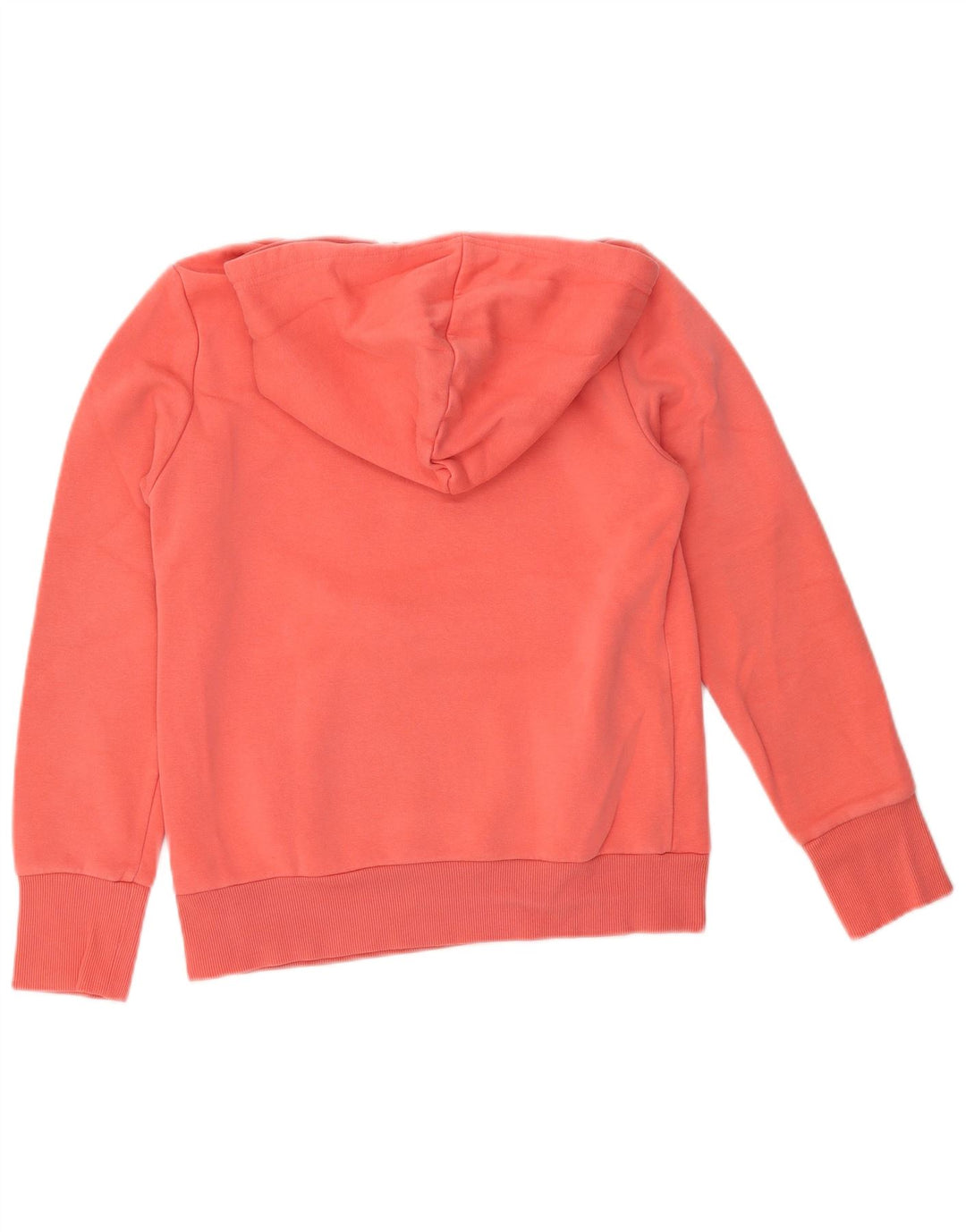 Maglione con cappuccio grafico da donna ADIDAS UK 8/10 piccolo cotone arancione