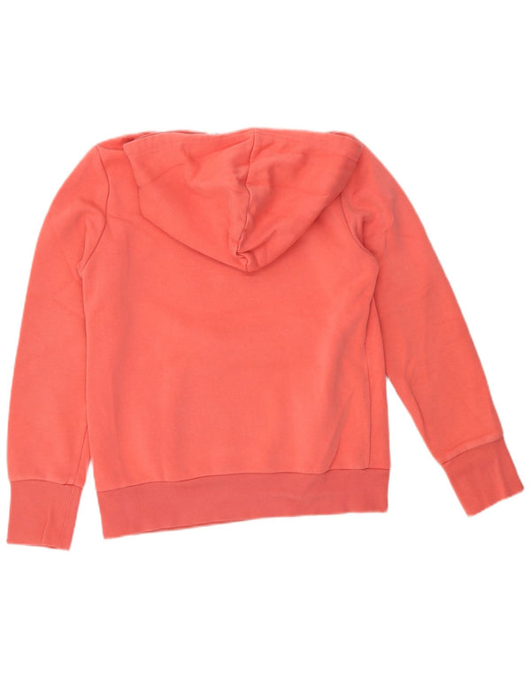 Maglione con cappuccio grafico da donna ADIDAS UK 8/10 piccolo cotone arancione