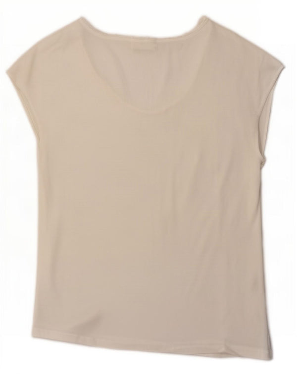T-shirt Zara da donna Top UK 16 grande bianca
