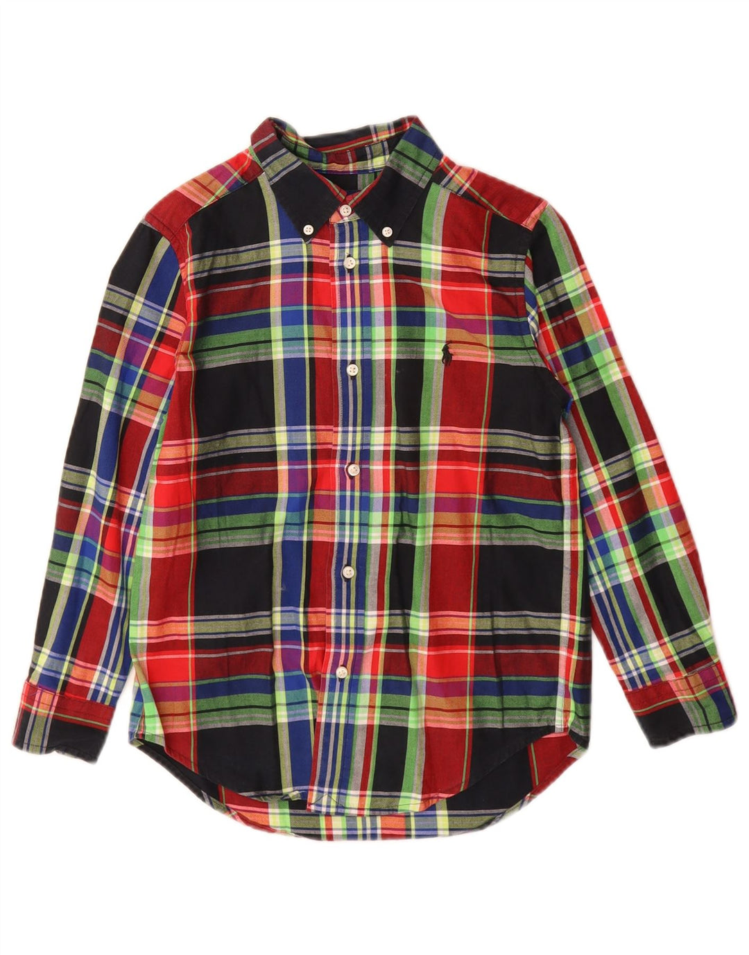 RALPH LAUREN Camicia in flanella per ragazzi 6-7 anni Cotone a quadri multicolore