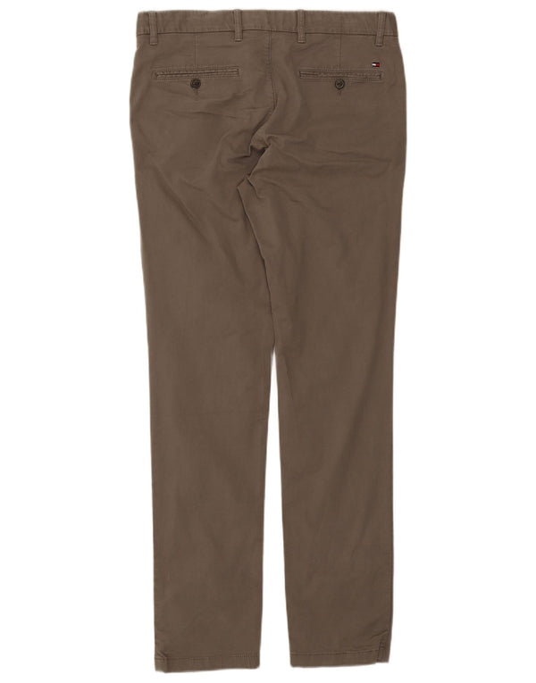Pantaloni chino slim da uomo Tommy Hilfiger W32 L32 cotone kaki