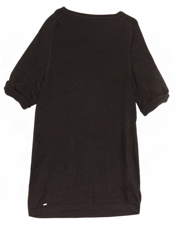 Abito maglione a maniche corte da donna Marks & Spencer UK 16 Large in viscosa grigia