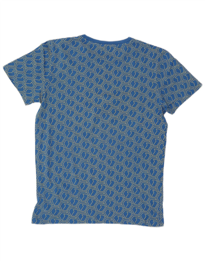T-shirt grafica da uomo Jack & Jones Top blu medio geometrico
