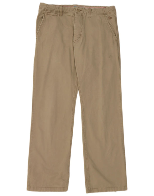 FAT FACE Pantaloni chino dritti da uomo W36 L33 Cotone beige