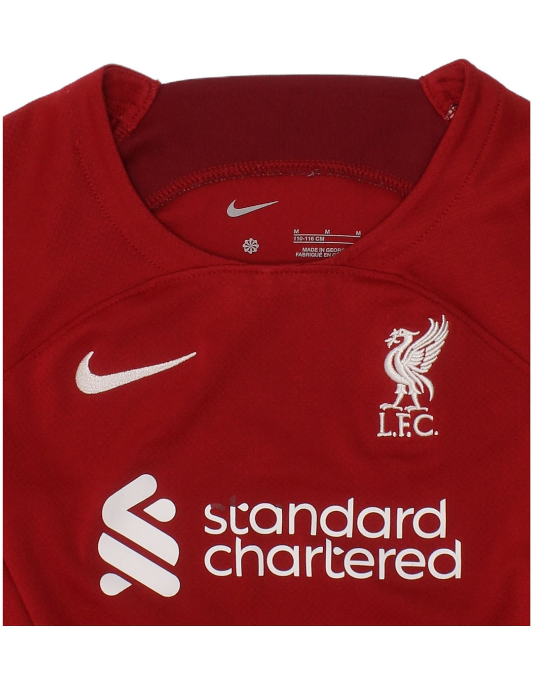 T-shirt grafica da ragazzo Nike Liverpool, 5-6 anni, rossa