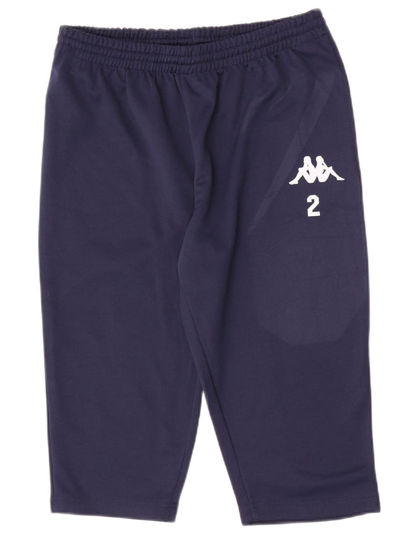 Pantaloncini sportivi Bermuda da uomo Kappa medio blu navy in poliestere
