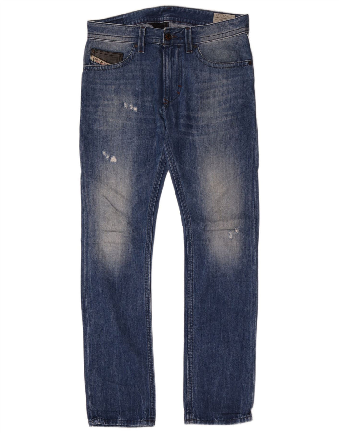 Diesel Uomo Thavar Jeans Skinny Slim Distressed W29 L30 Blu
