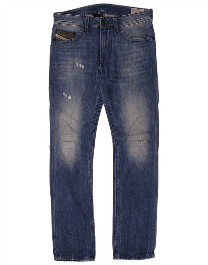 Diesel Uomo Thavar Jeans Skinny Slim Distressed W29 L30 Blu