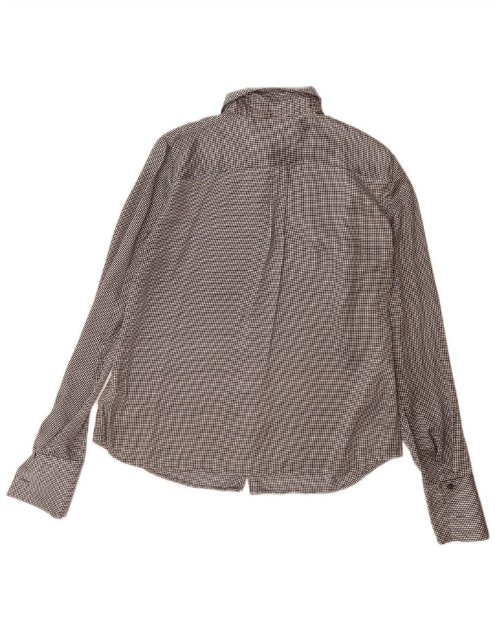 Camicetta camicia 346 da donna Brooks Brothers US 12 grande poliestere grigio