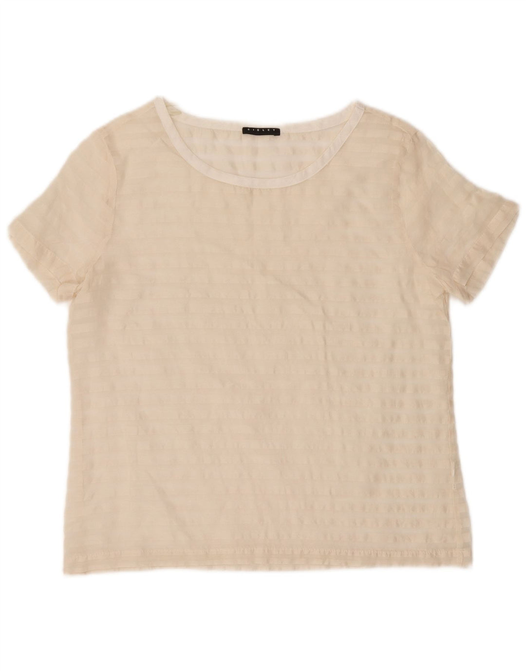 Camicetta da donna SISLEY Top UK 12 medio a righe bianco sporco