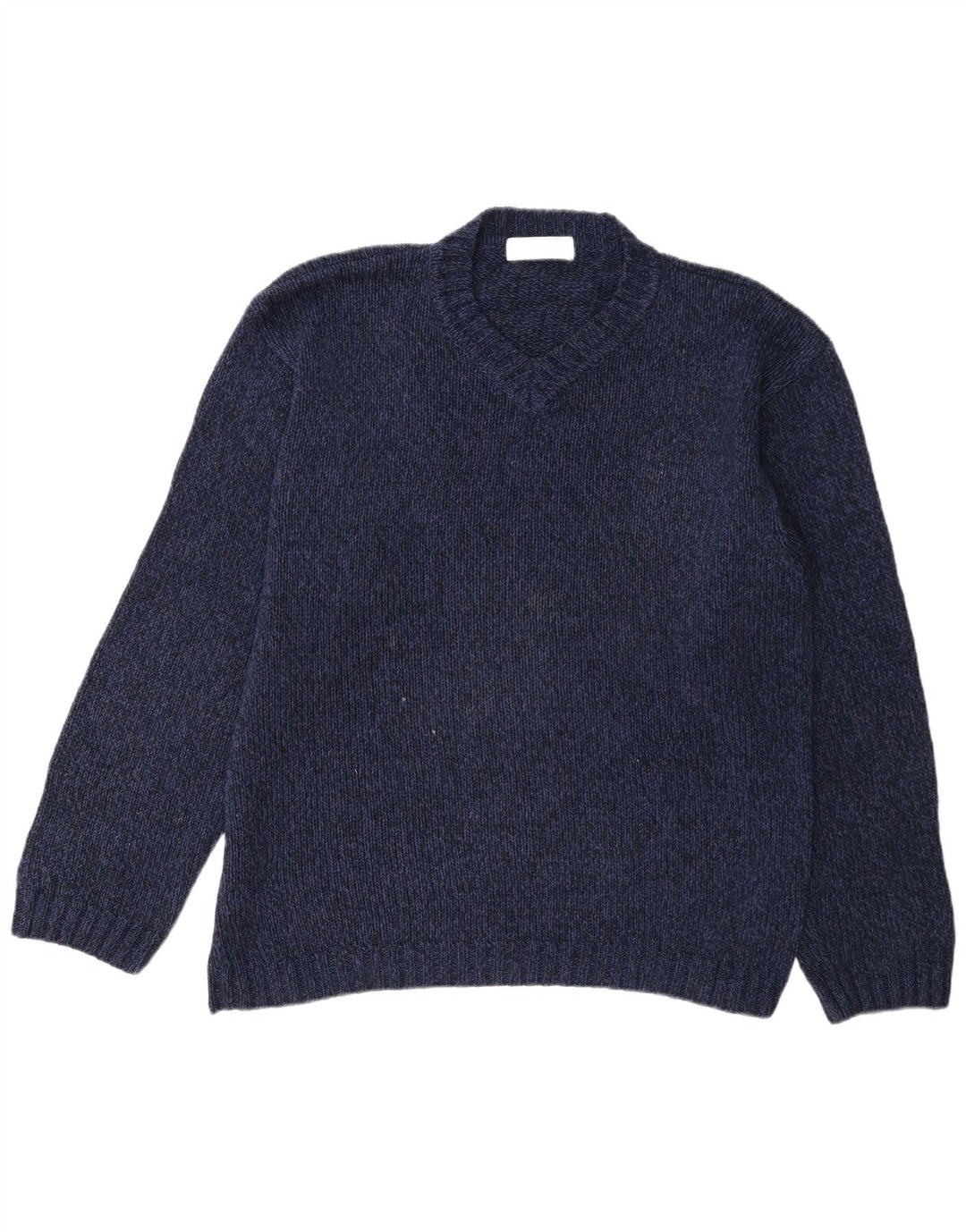 Maglione maglione con scollo a V Marks & Spencer da uomo St. Michael blu navy medio