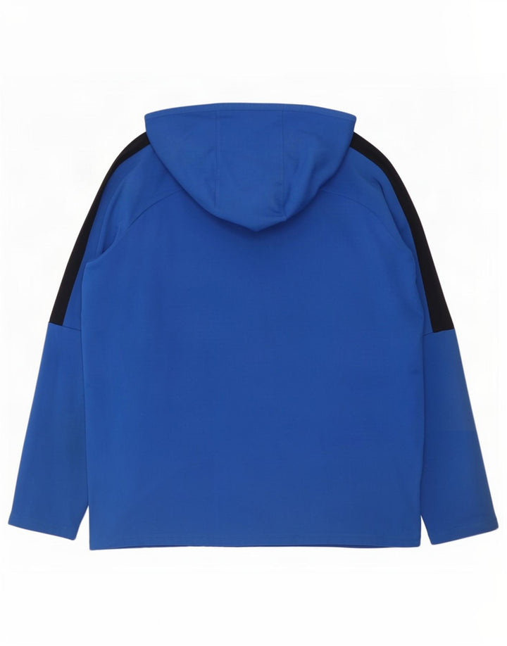 Felpa con cappuccio grafica Nike Dri Fit da uomo, grande, in poliestere color block blu